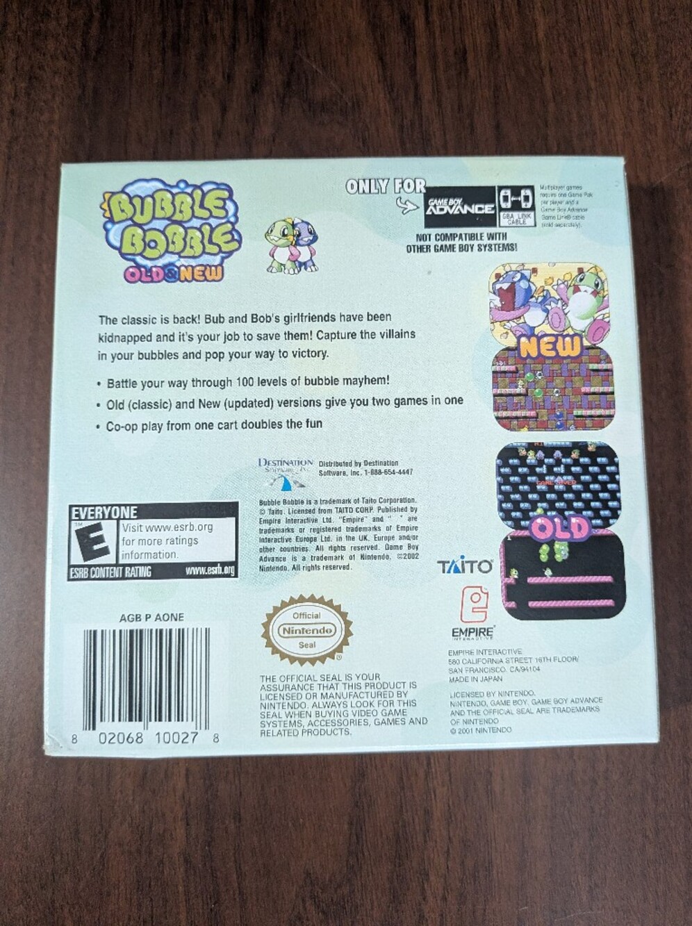 Bubble Bobble Old & New For Gameboy Advance - Picture 2 of 5